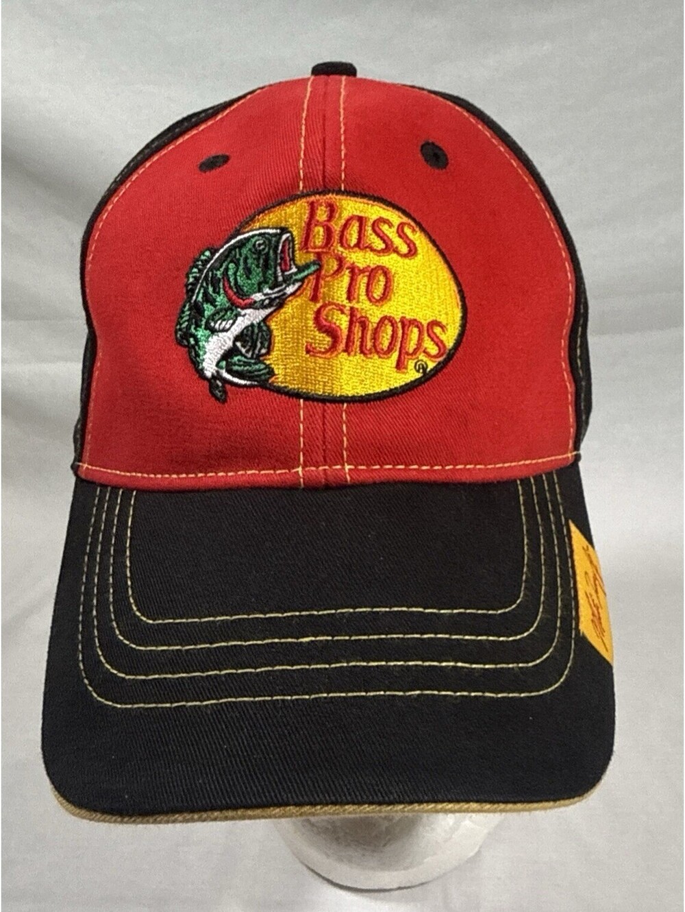 Chase Authentics NASCAR Colorblock Baseball Cap Red/Black/Yellow Adjustable